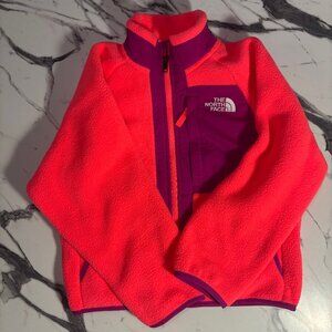 The North Face Girls Glacier Fleece Jacket – Pink/Purple, Size Small